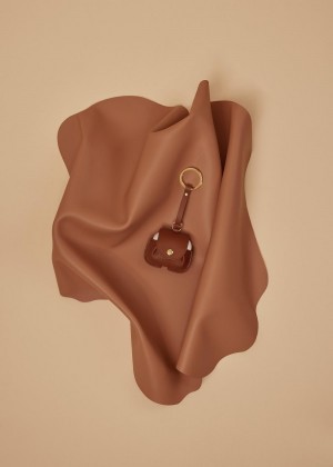 Polene Airpods Cases Duo Cognac | AUP9682J