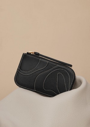 Polene Atla Card Holder Duo Black | AUG9635S