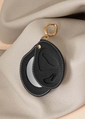 Polene Atla Mirror Keyrings Duo Black | AUQ9673M