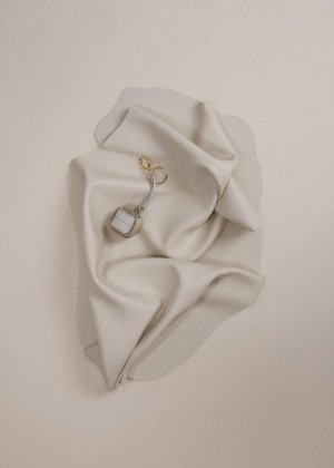 Polene Cubo Keyrings Trio Chalk | AUY9615X