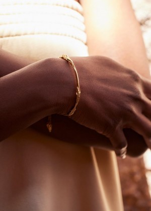 Polene Eroz Bangle Bracelets 24 carat gold gilded | AUW9567N