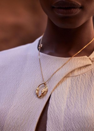 Polene Eroz Pendant Necklaces 24 carat gold gilded | AUH9553A