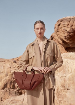 Polene Mini Cyme Textured Cognac | AUG9531S