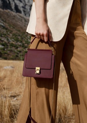 Polene Mini Numéro Sept Smooth Burgundy | AUH9449A