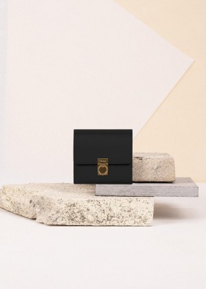 Polene Numéro Sept Wallets Smooth Black | AUS9580G