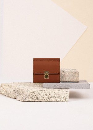 Polene Numéro Sept Wallets Smooth Cognac | AUI9576L