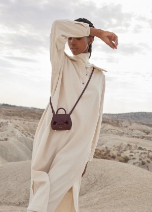 Polene Numéro Un Bags Textured Burgundy | AUV9695R