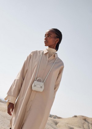 Polene Numéro Un Bags Textured Chalk | AUN9697W