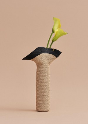 Polene Tall Lapel Vase Mobje Black | AUK9655O