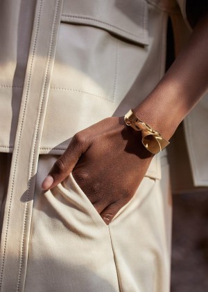 Polene Éole Cuff Bracelets 24 carat gold gilded | AUQ9568M