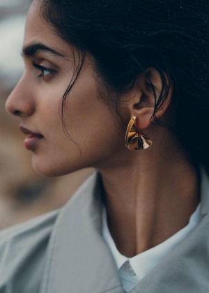 Polene Éole Earrings 24 carat gold gilded edition | AUT9564C