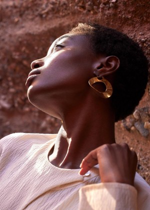 Polene Éole Hoop Earrings 24 carat gold gilded | AUY9563X