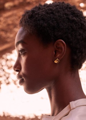 Polene Éole Stud Earrings 24 carat gold gilded | AUO9560K